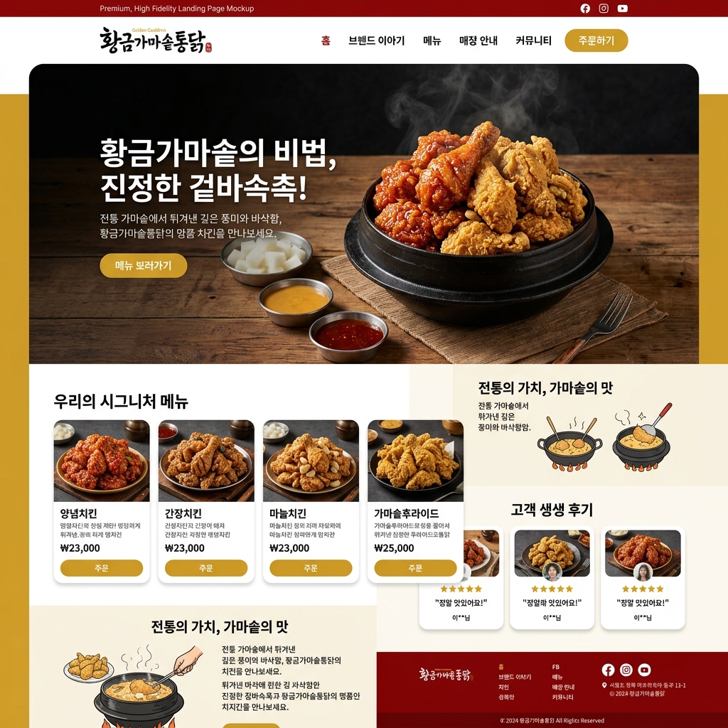 황금가마솥통닭 (Golden Cauldron) 레이아웃 프리뷰